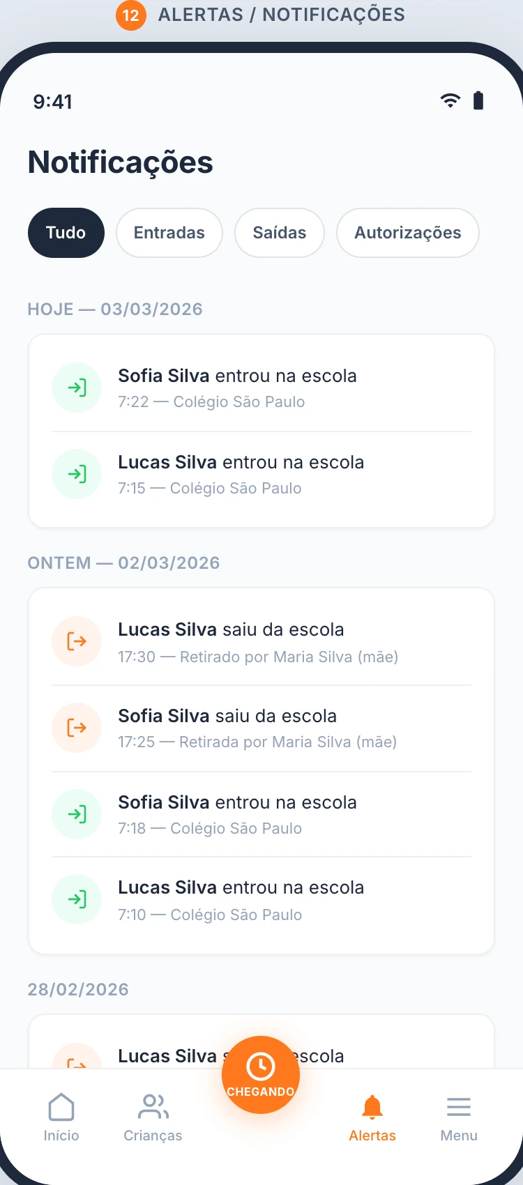 Alertas / Notificações