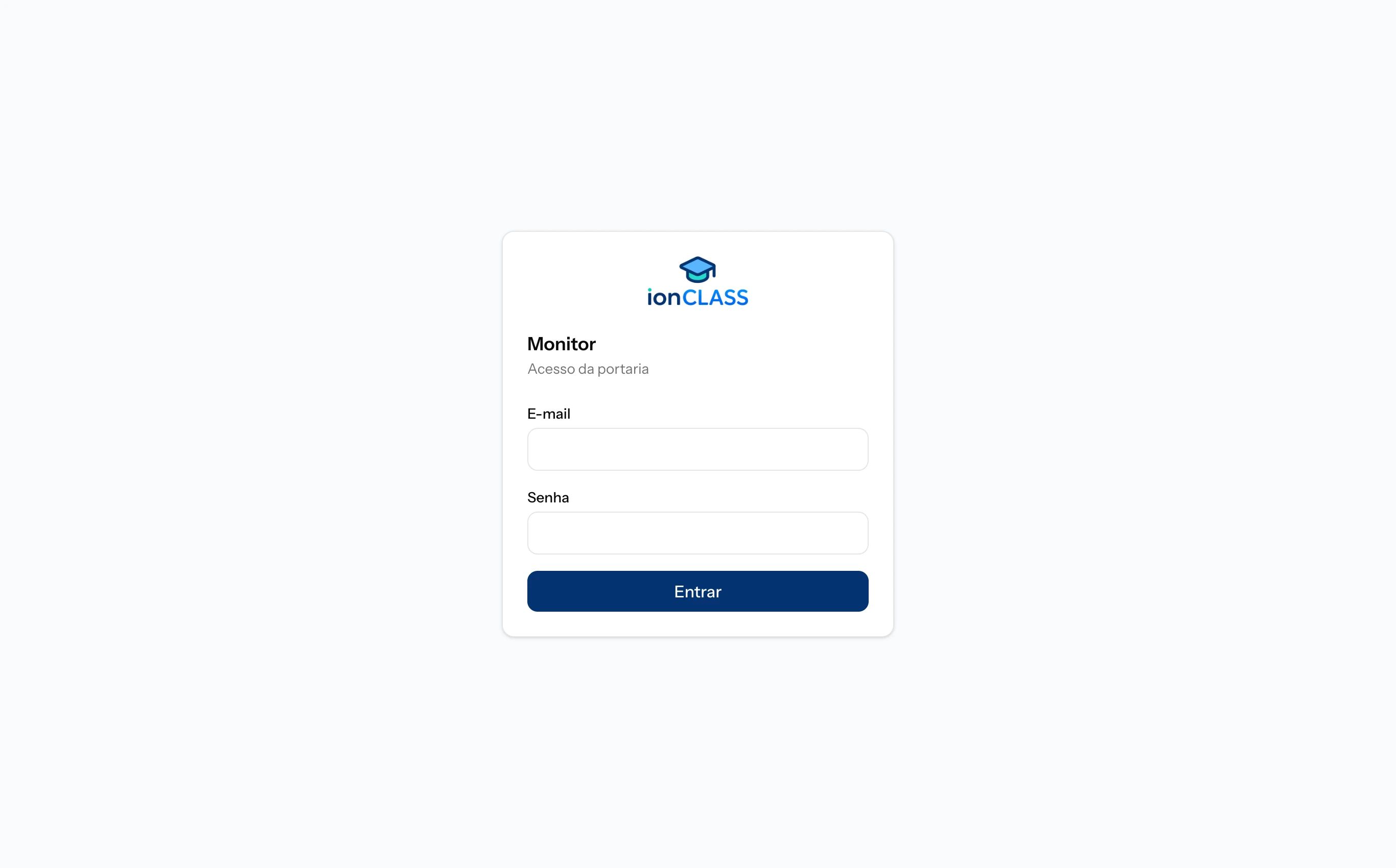 Monitor de Portaria — tela de login do operador
